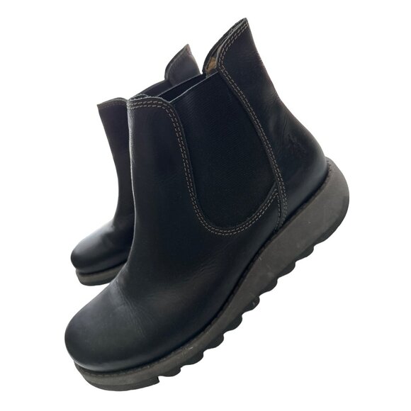 Women's Black Ankle Boots - Picture 3 of 12